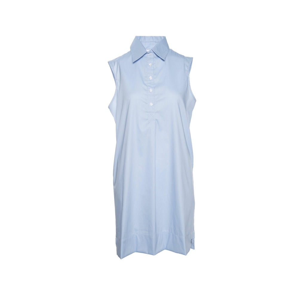 Gustavia Sleeveless Shirt Dress in brrr° Oxford - Marceille